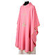 Casula rosa croce IHS uva con grano poliestere s3