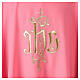 Casula IHS rosa ricamo macchina color oro s2