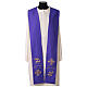 Embroidered stole with cross and fish s8