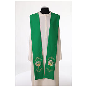 Priest stole with chalice and JHS letters embroidery