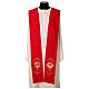 Estola sacerdotal bordada cáliz y letras JHS s5