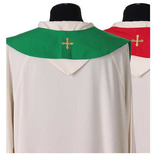 Étole sacerdotale broderie calice et lettres JHS 11