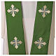 Priest stole with embroidered gold and grey crosses s3