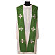 Estola sacerdotal cruz bordada oro y gris s2