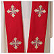 Estola sacerdotal cruz bordada oro y gris s6