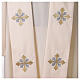 Stola sacerdotale croce ricamata oro e grigio s8