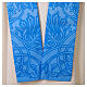 Blue Marian Stole with Embroidered Monogram s3