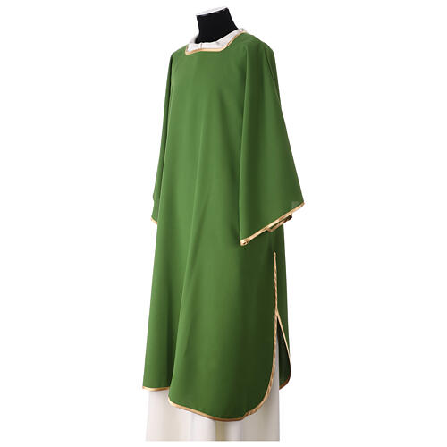 Simple polyester deacon dalmatic with gold edges and stole 3