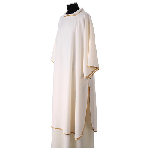 Simple polyester deacon dalmatic with gold edges and stole 5