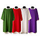 Simple polyester deacon dalmatic with gold edges and stole s1