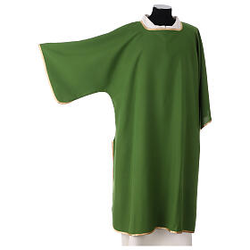 Simple deacon dalmatic and stole with gold edges in polyester