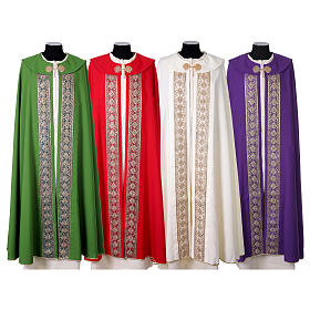 Clergy Cope with Applied Fabric Trims 100% Polyester