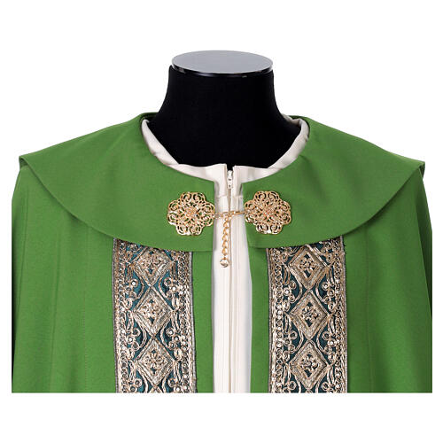Clergy Cope with Applied Fabric Trims 100% Polyester 3