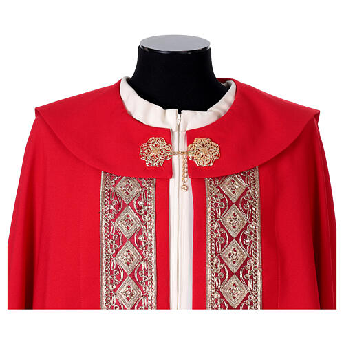 Clergy Cope with Applied Fabric Trims 100% Polyester 6