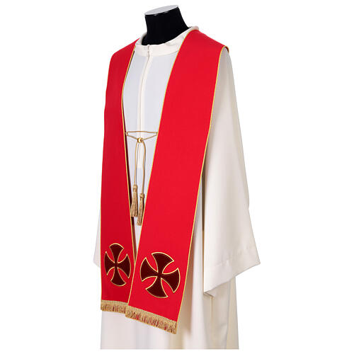 Stole with crosses and appliques in 100% polyester 5