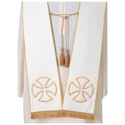 Stole with crosses and appliques in 100% polyester 6