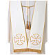 Stole with crosses and appliques in 100% polyester s6