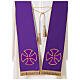 Stole with crosses and appliques in 100% polyester s8
