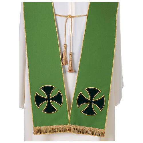 Stole with Crosses and Appliques, 100% Polyester 2
