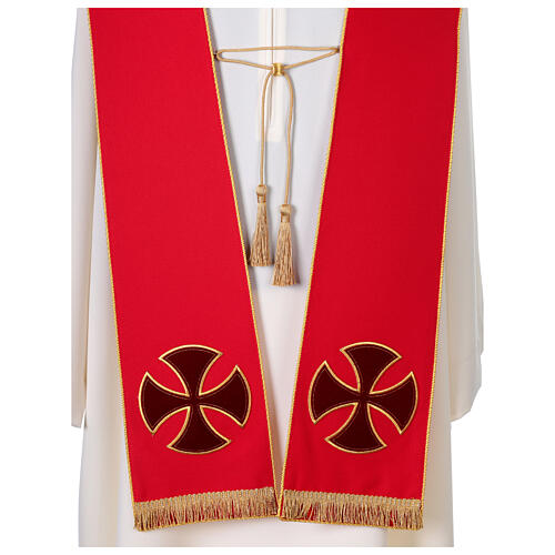 Stole with Crosses and Appliques, 100% Polyester 4