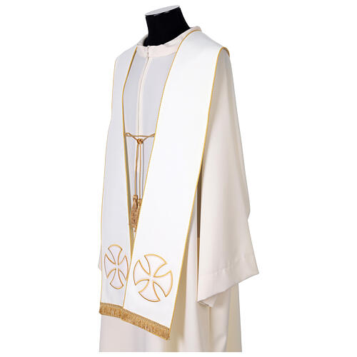 Stole with Crosses and Appliques, 100% Polyester 7