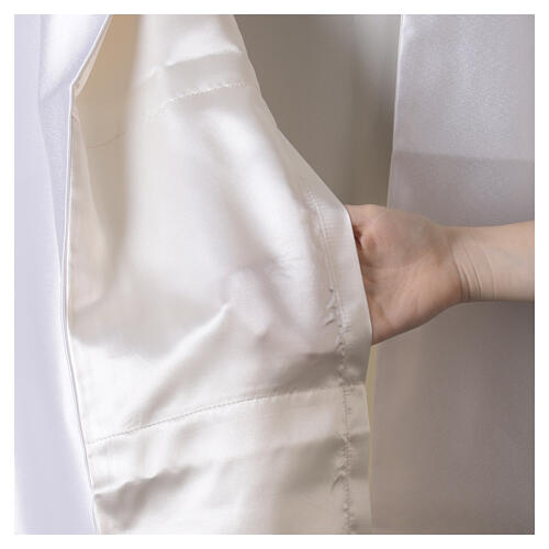 Humeral veil 100% polyester with JHS and gold floral embroidery 5