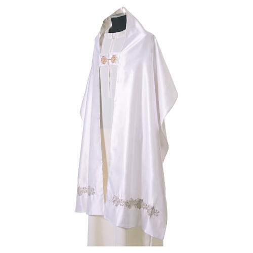 Humeral veil 100% polyester with JHS and gold floral embroidery 6
