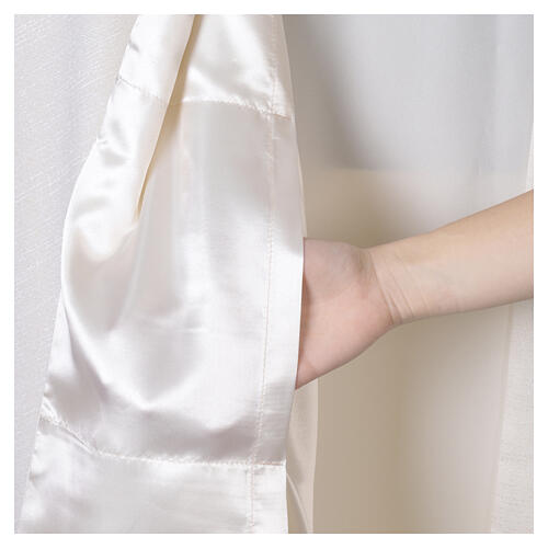 Ivory humeral veil with gold embroidered cross and wheat spike 7