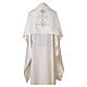 Ivory humeral veil with gold embroidered cross and wheat spike s1