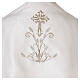 Ivory humeral veil with gold embroidered cross and wheat spike s4