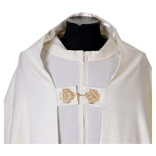 Marian humeral veil, ivory with golden hooks 5