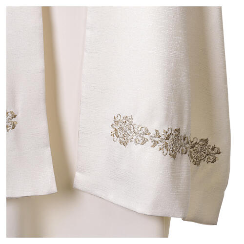 Marian humeral veil, ivory with golden hooks 6
