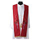 Stola sacerdotale con ricamo uva colorata s1