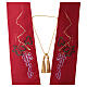 Priest Stole with colored grape embroidery s2