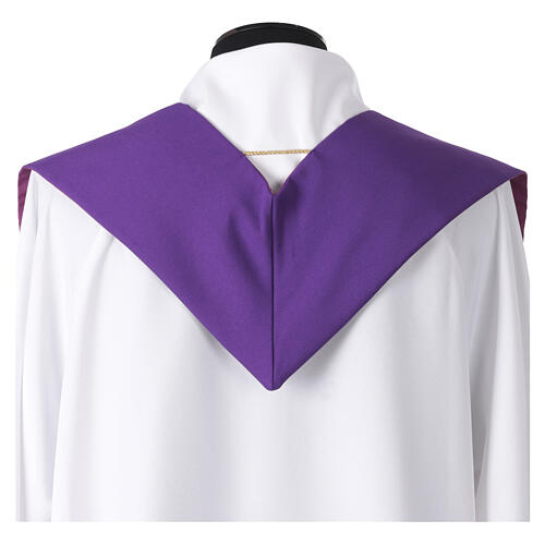 Stole with golden grape and vine embroidery for priest 11