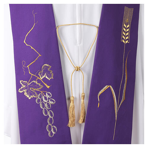 Priest Stole Embroidery Golden Grape and Vine for Priest 9