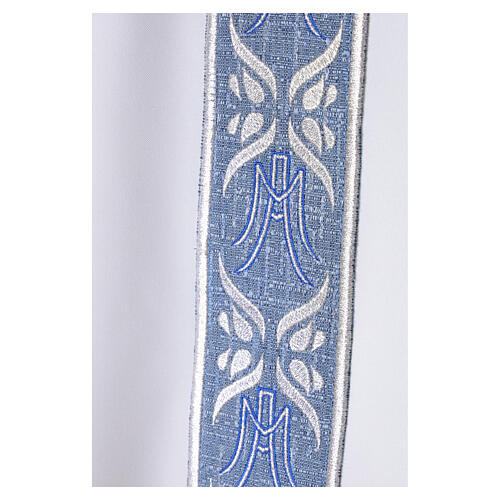 Chasuble mariale broderie à la machine 100% polyester Gamma 3