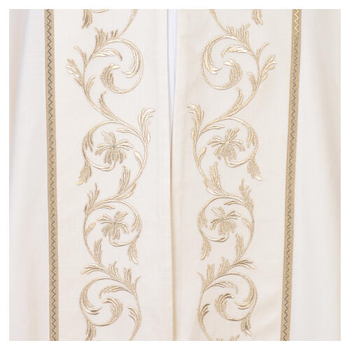 Cope in 100% wool with golden floral embroidery by Gamma 5