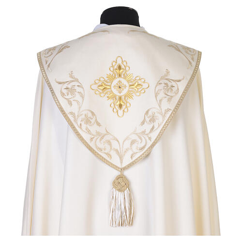 Cope in 100% wool with golden floral embroidery, Gamma 8