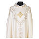 Chasuble in 100% wool with baroque cross and golden floral accents by Gamma s5