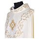 Chasuble 100% laine croix baroque et insertions florales dorées Gamma s3