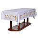 Mantel para mesa decoración dorada y IHS s2