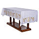 Mantel para mesa decoración dorada y IHS s3