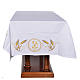Mantel para mesa decoración dorada y IHS s4