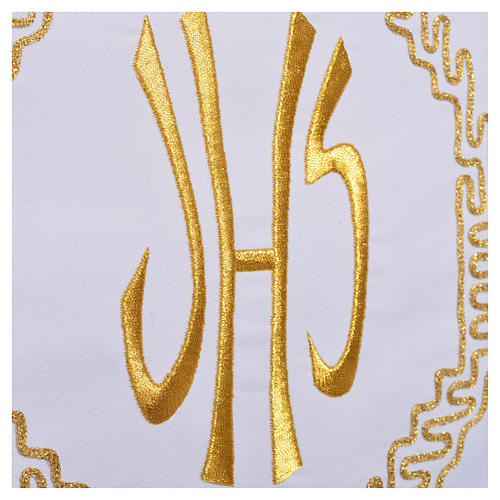 Nappe d'autel décor doré épis et symbole IHS 7