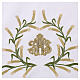 Mantel de altar 165x300 cm bordados verdes y oro y espigas s3