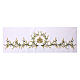 Mantel de altar 165x300 cm bordados verdes y oro y espigas s4