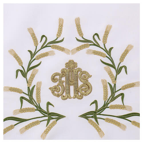 Altar Cloth 165x300cm green & gold Ears of Wheat 3