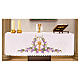 Tovaglia per altare 165x300 cm uva calice JHS s1