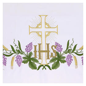 Nappe d'autel 165x300 cm branche vigne croix